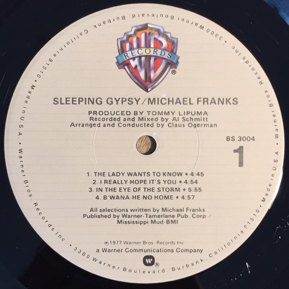 Michael Franks - “Sleeping Gypsy” Vinyl LP - Picture 4 of 5